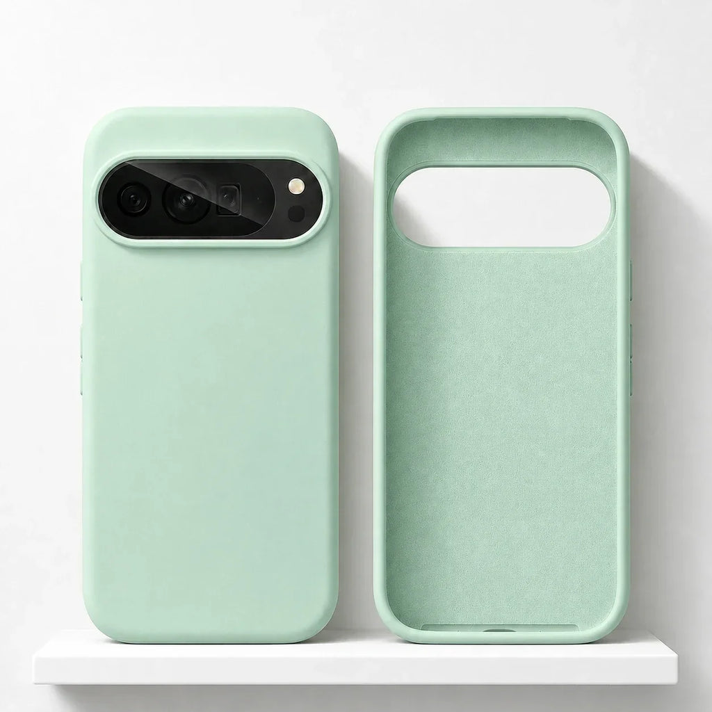 Cover in silicone soft-touch per Google Pixel — Ricarica wireless, bordi rialzati