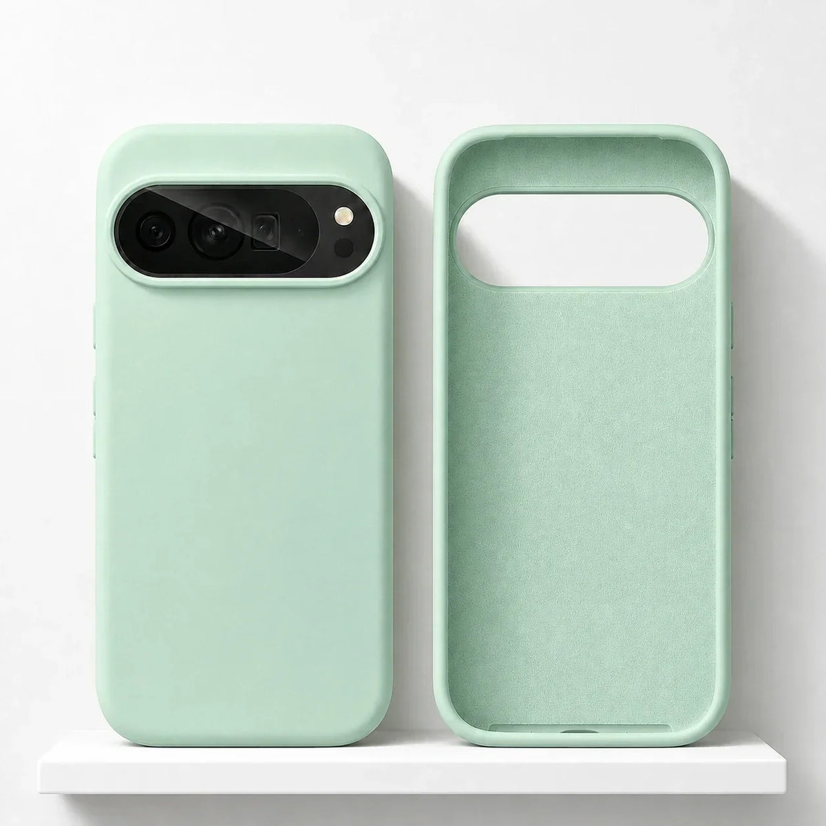 Cover in silicone soft-touch per Google Pixel — Ricarica wireless, bordi rialzati