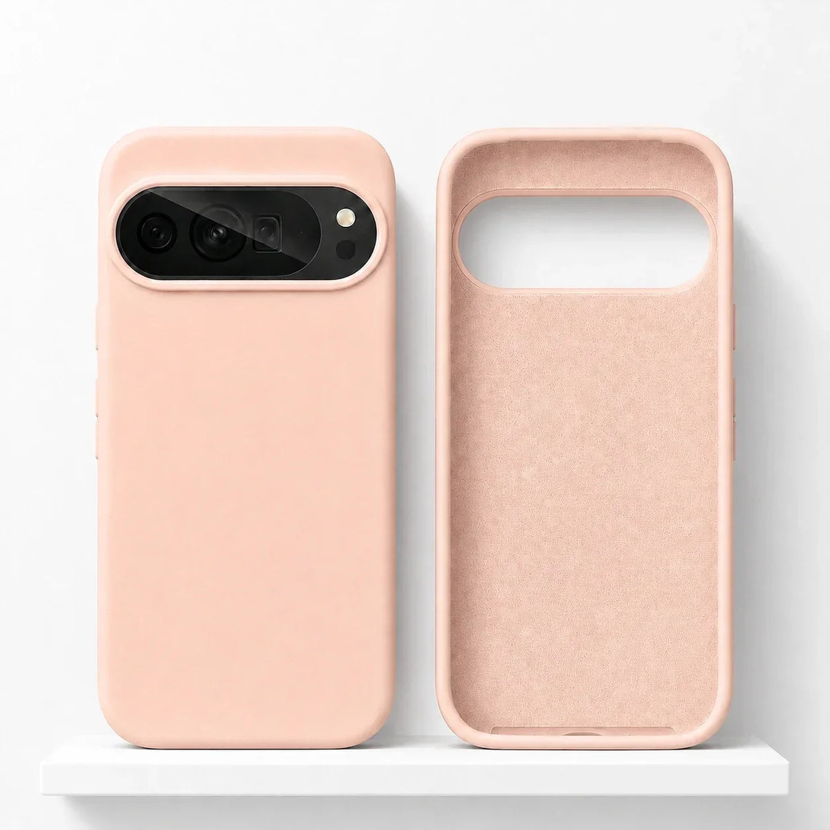 Cover in silicone soft-touch per Google Pixel — Ricarica wireless, bordi rialzati