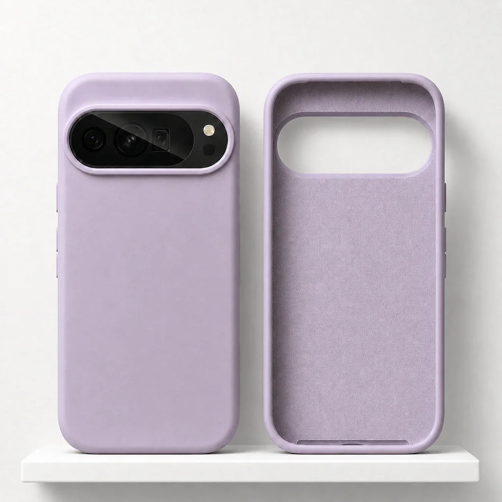 Cover in silicone soft-touch per Google Pixel — Ricarica wireless, bordi rialzati
