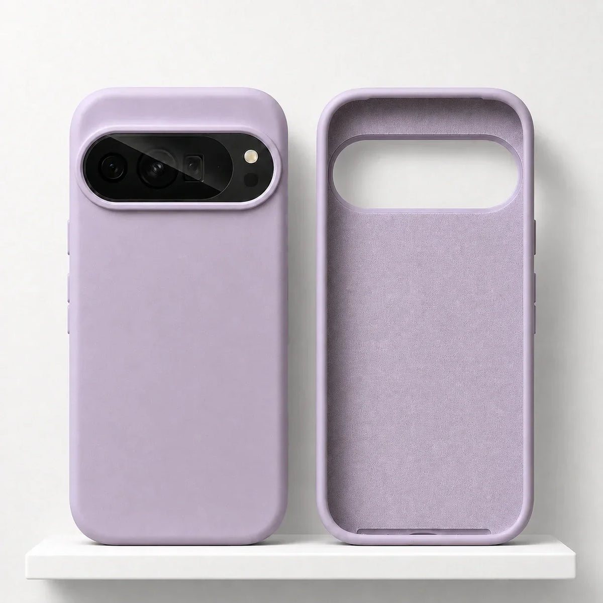 Cover in silicone soft-touch per Google Pixel — Ricarica wireless, bordi rialzati