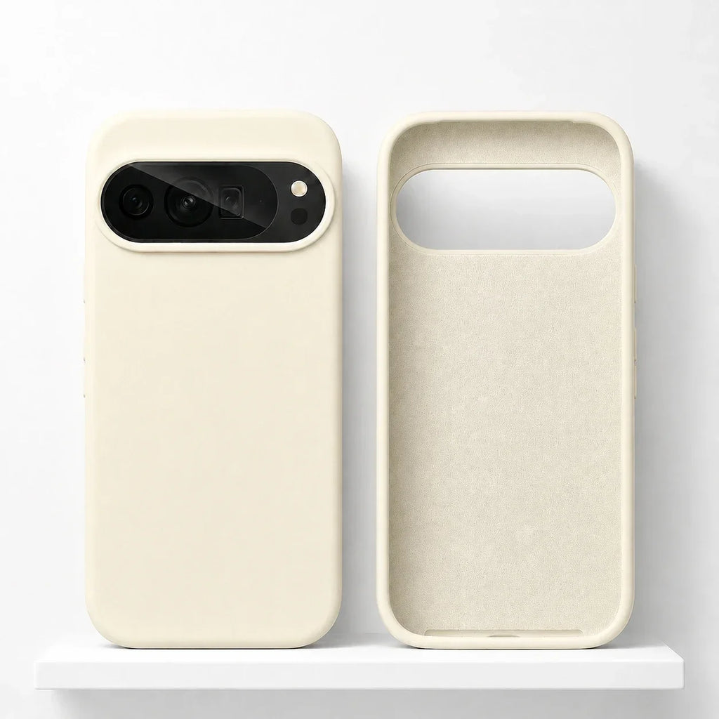 Cover in silicone soft-touch per Google Pixel — Ricarica wireless, bordi rialzati
