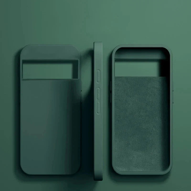 Cover in silicone soft-touch per Google Pixel — Ricarica wireless, bordi rialzati