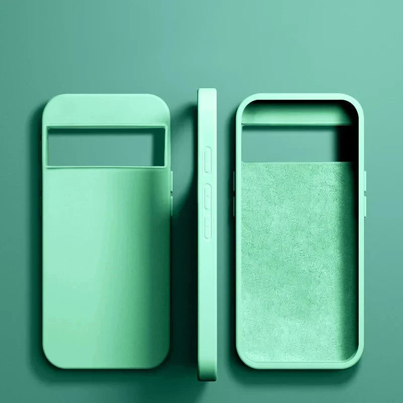 Cover in silicone soft-touch per Google Pixel — Ricarica wireless, bordi rialzati