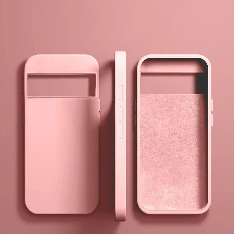 Cover in silicone soft-touch per Google Pixel — Ricarica wireless, bordi rialzati