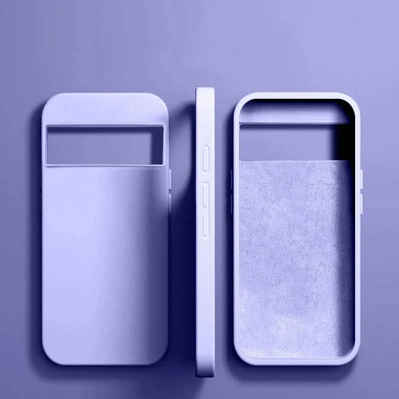Cover in silicone soft-touch per Google Pixel — Ricarica wireless, bordi rialzati