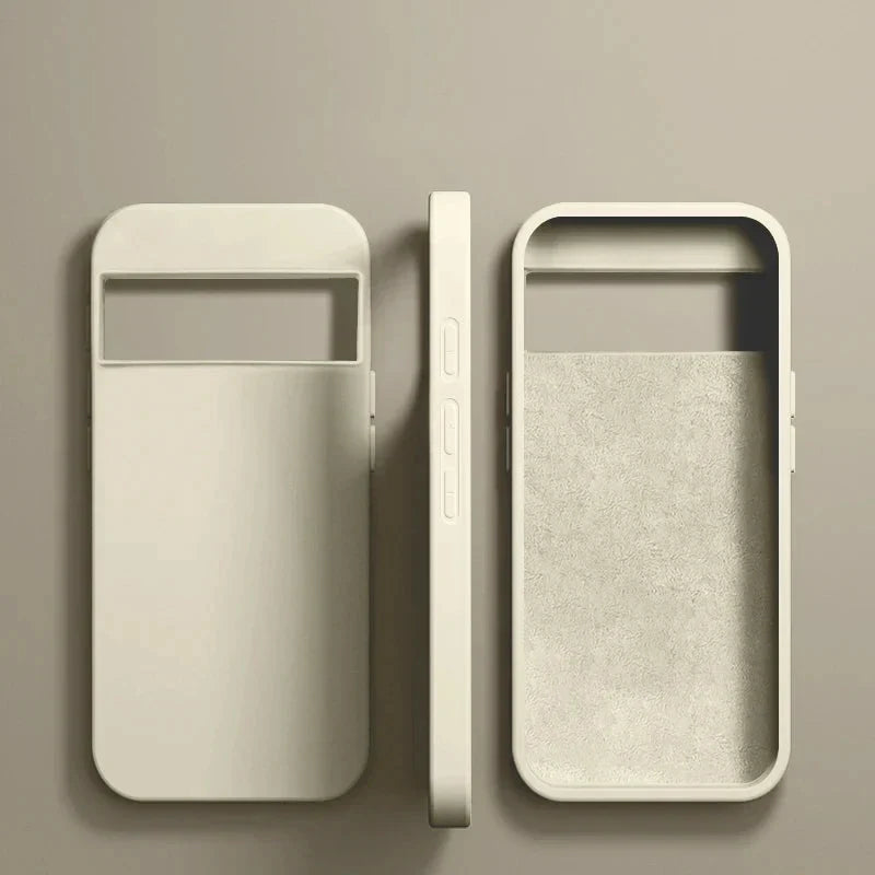 Cover in silicone soft-touch per Google Pixel — Ricarica wireless, bordi rialzati