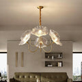 Deckenleuchte mit Lotusblatt-Glas – Moderne strukturierte Glasschirme