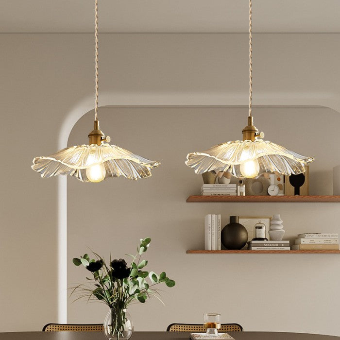 Marisol Lotus Glass Pendant Light For Bedroom Living Room