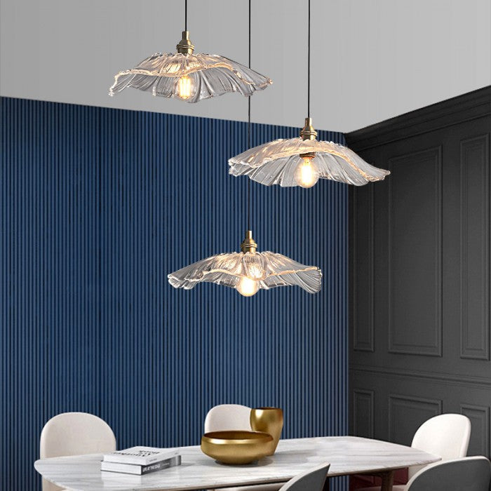 Marisol Lotus Glass Pendant Light For Bedroom Living Room