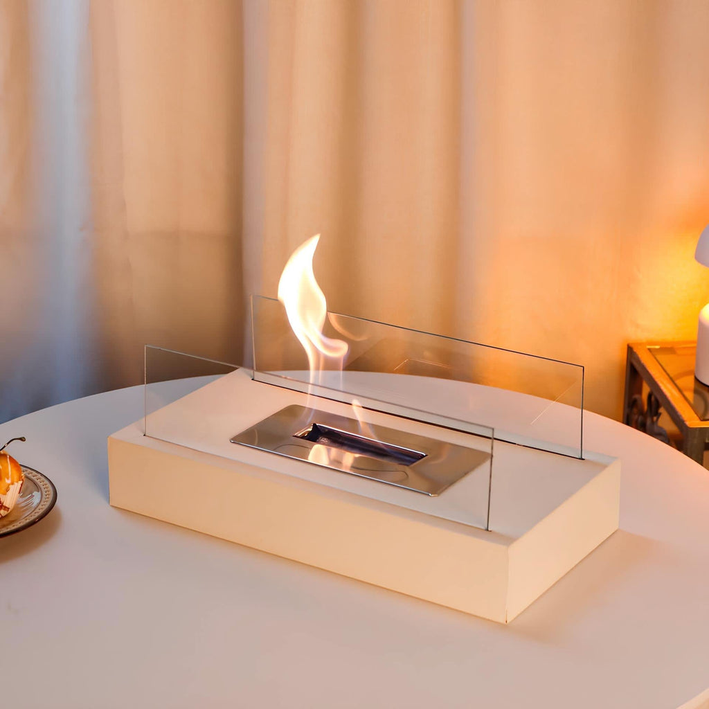 Tragbarer Tisch-Bioethanol-Kamin mit sauberer Flamme, entworfen für moderne Wärme und elegante Innen-/Außendekoration - Euroselle
