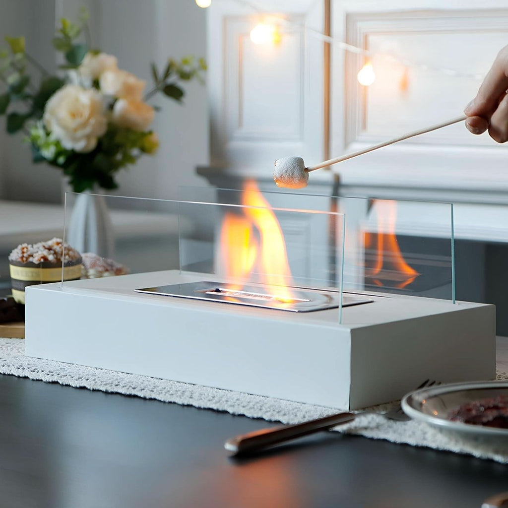 Tragbarer Tisch-Bioethanol-Kamin mit sauberer Flamme, entworfen für moderne Wärme und elegante Innen-/Außendekoration - Euroselle