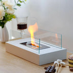 Tragbarer Tisch-Bioethanol-Kamin mit sauberer Flamme, entworfen für moderne Wärme und elegante Innen-/Außendekoration - Euroselle