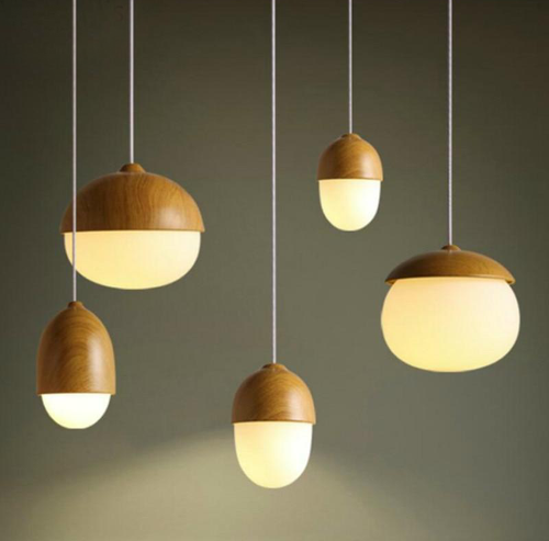 Suspension Lune en Bois et Verre Aurelle pour Salon