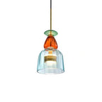 Kirrea LED Pendant Light Colorful Glass Cup Design Accent