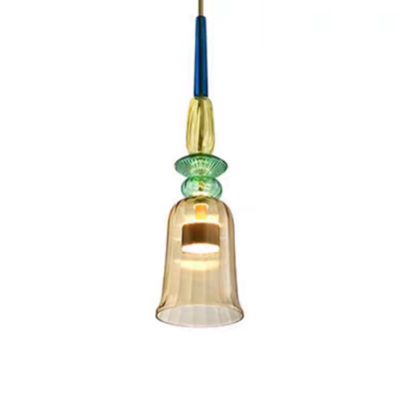 Kirrea LED Pendant Light Colorful Glass Cup Design Accent