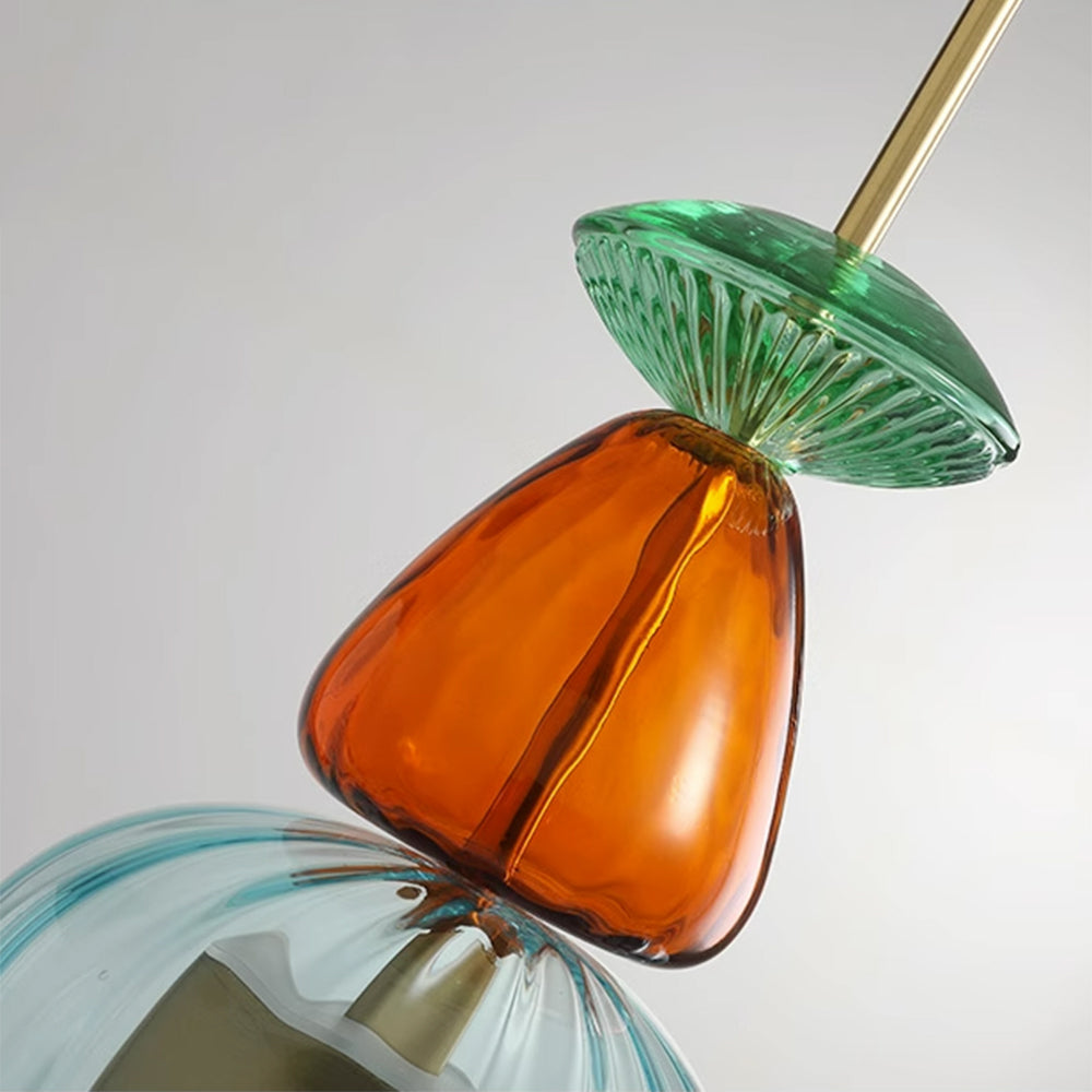 Kirrea LED Pendant Light Colorful Glass Cup Design Accent