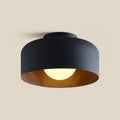Nimbus Wood-Grain Globe Flush Mount Ceiling Light