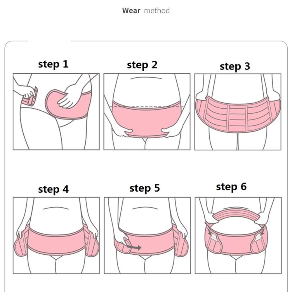 NuraEase 3-In-1 Pregnancy Support Belt — Adjustable Lumbar and Pelvic Stabilization