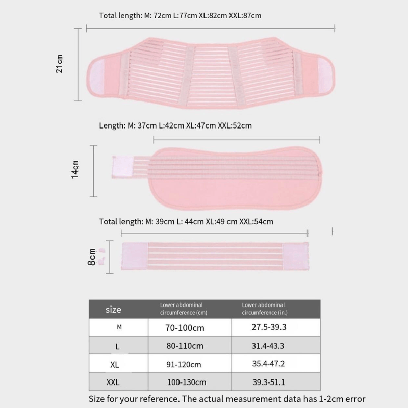 NuraEase 3-In-1 Pregnancy Support Belt — Adjustable Lumbar and Pelvic Stabilization
