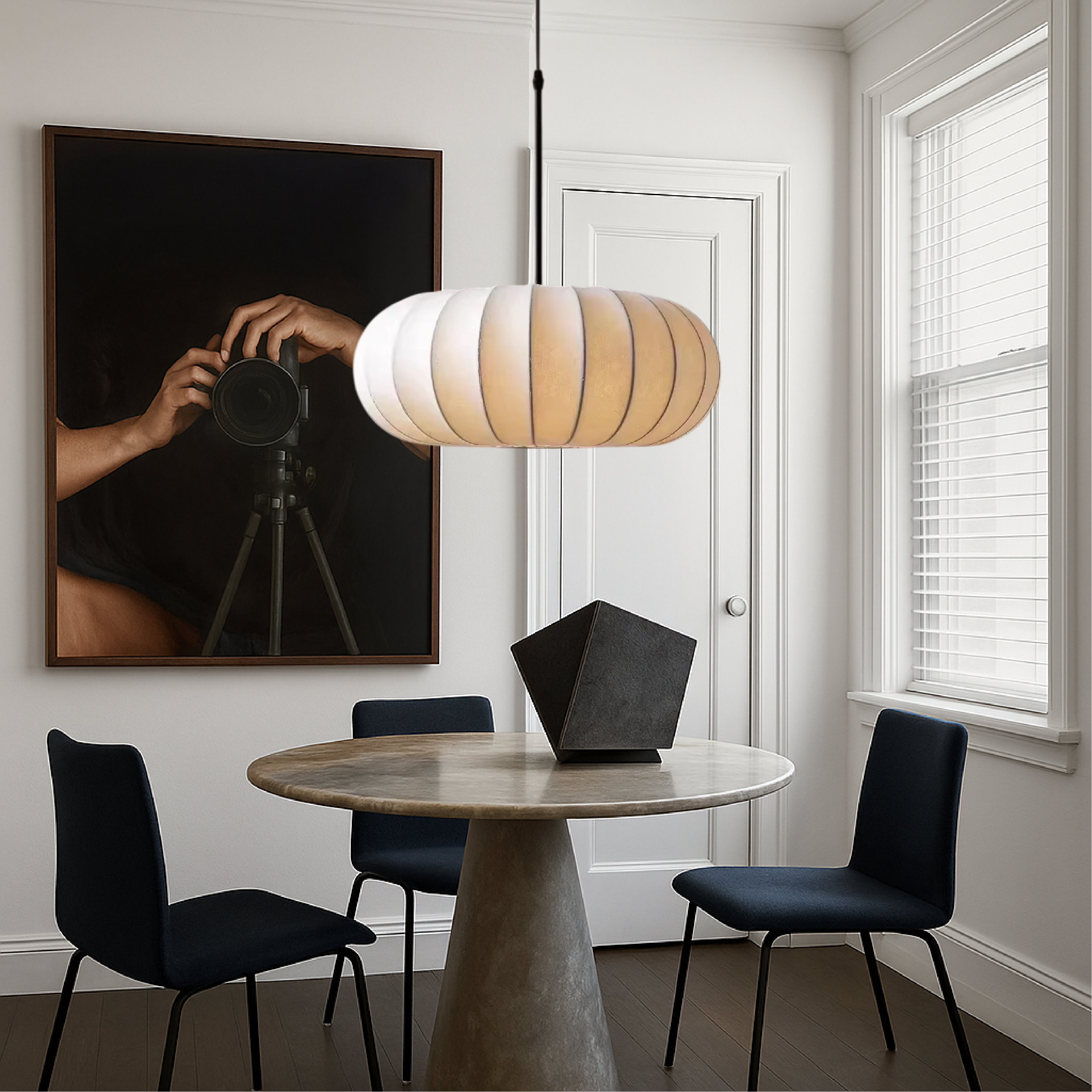 Solara Indoor Pendant Light With Textile Shade Ceiling Fixture