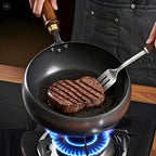 Heavy-Duty Cast Iron Skillet with Lid for Versatile Cooking - Euroselle
