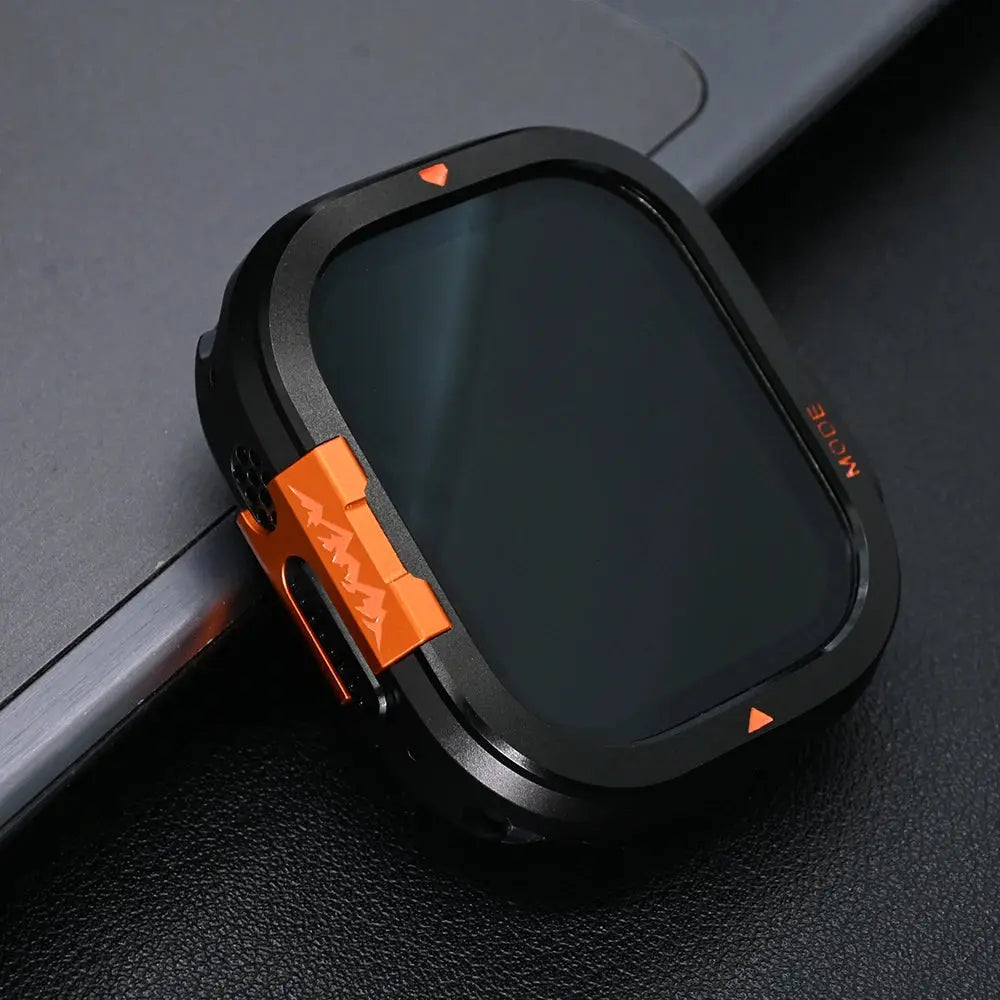 Metallbumperfodral för Apple Watch Ultra och Series 11/10, displayskydd