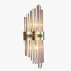 Marvelle Luxus Gold Vertikale Wandleuchte mit Kristallstäben