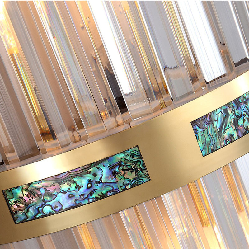 Marvelle Luxus Gold Vertikale Wandleuchte mit Kristallstäben