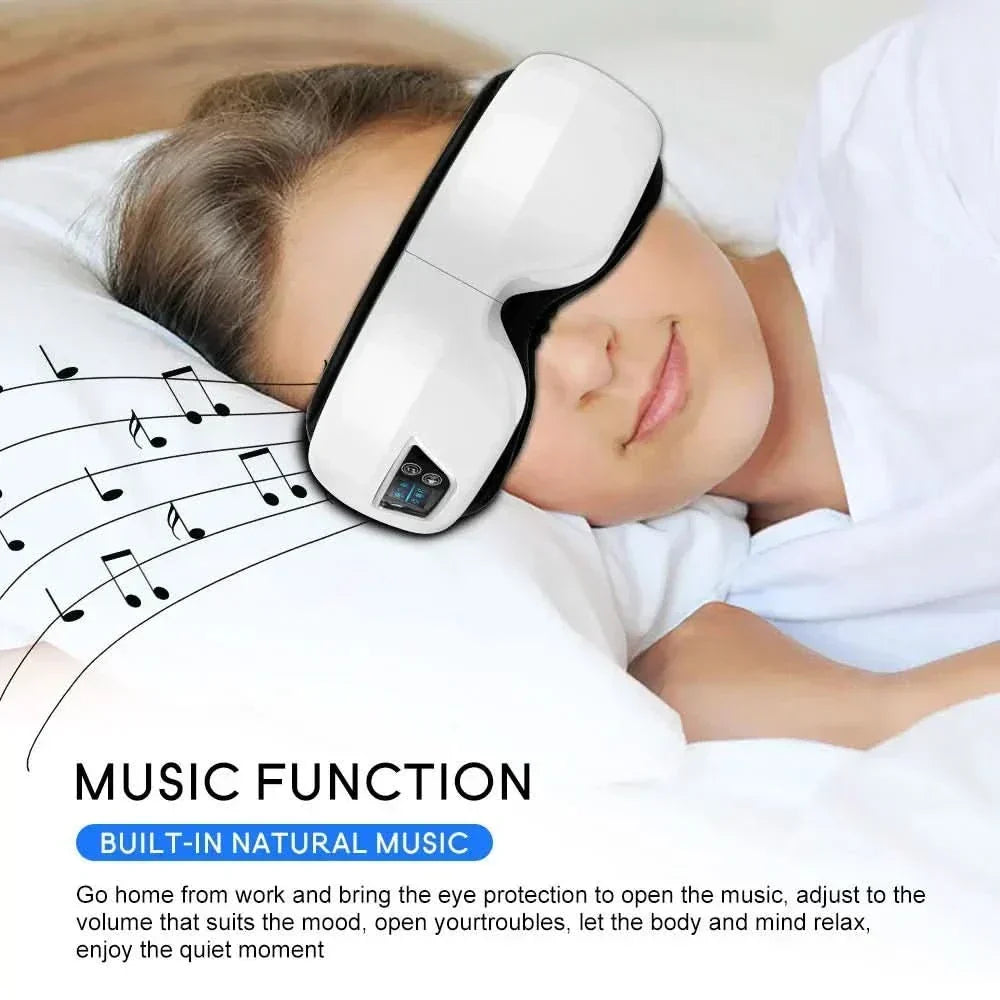 Masajeador ocular inteligente 6D LumaNova — presión de aire, calor, Bluetooth