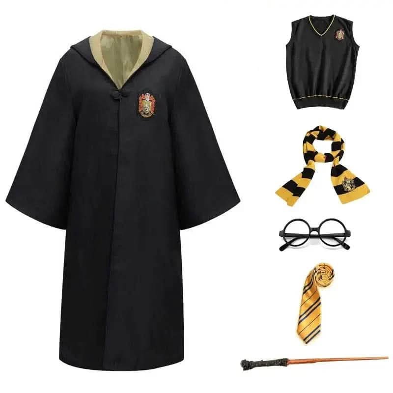 Hogwarts Wizarding Student Costume with Robe, Wand & Accessories for Children & Adults - Euroselle