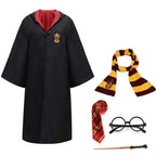 Hogwarts Wizarding Student Costume with Robe, Wand & Accessories for Children & Adults - Euroselle