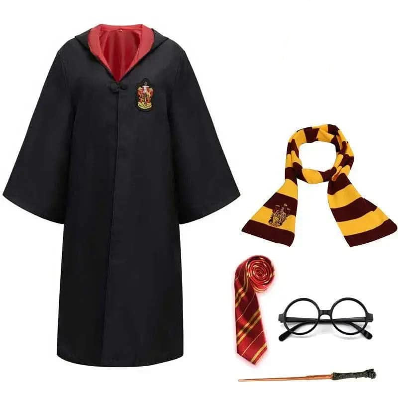 Hogwarts Wizarding Student Costume with Robe, Wand & Accessories for Children & Adults - Euroselle