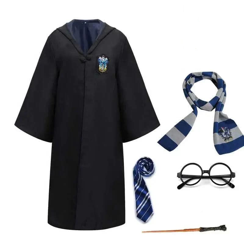Hogwarts Wizarding Student Costume with Robe, Wand & Accessories for Children & Adults - Euroselle