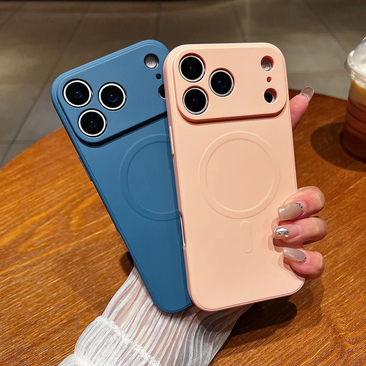 NovaGuard Soft Silicone Case for iPhone 17 — Embedded Magnets, Textured Secure Grip