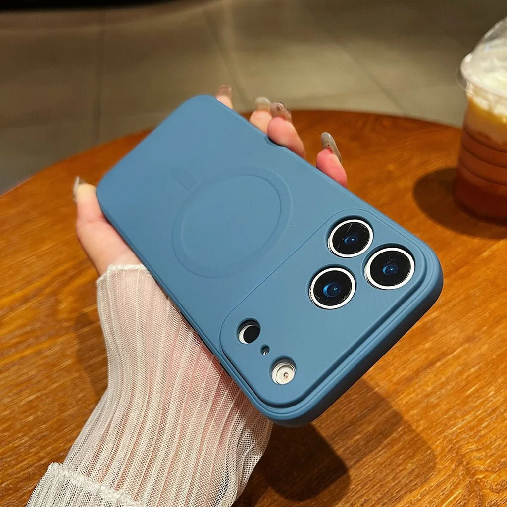 NovaGuard Soft Silicone Case for iPhone 17 — Embedded Magnets, Textured Secure Grip
