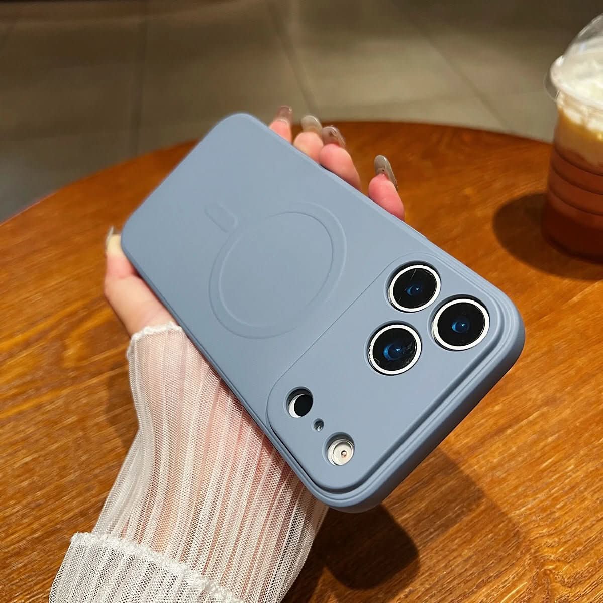 NovaGuard Soft Silicone Case for iPhone 17 — Embedded Magnets, Textured Secure Grip