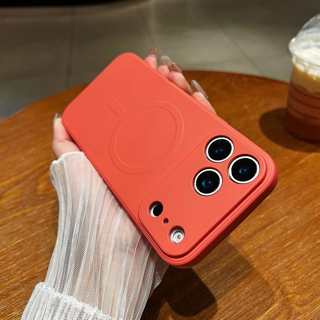 NovaGuard Soft Silicone Case for iPhone 17 — Embedded Magnets, Textured Secure Grip