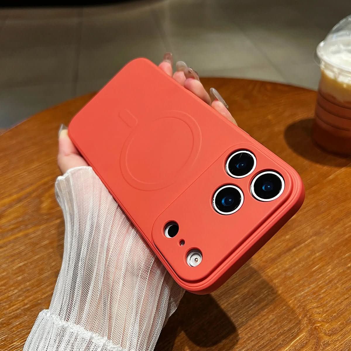 NovaGuard Soft Silicone Case for iPhone 17 — Embedded Magnets, Textured Secure Grip