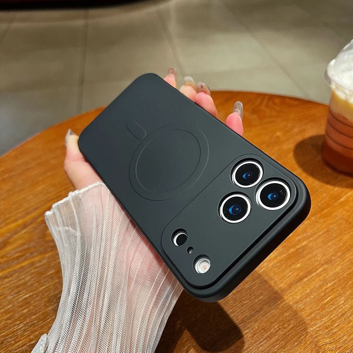 NovaGuard Soft Silicone Case for iPhone 17 — Embedded Magnets, Textured Secure Grip