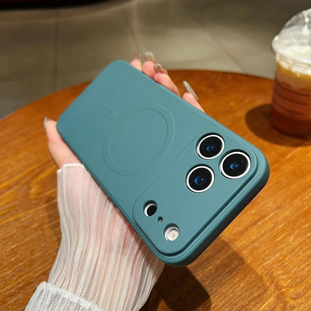 NovaGuard Soft Silicone Case for iPhone 17 — Embedded Magnets, Textured Secure Grip