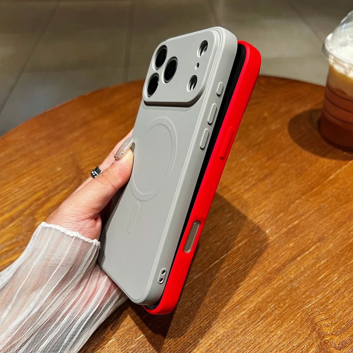 NovaGuard Soft Silicone Case for iPhone 17 — Embedded Magnets, Textured Secure Grip