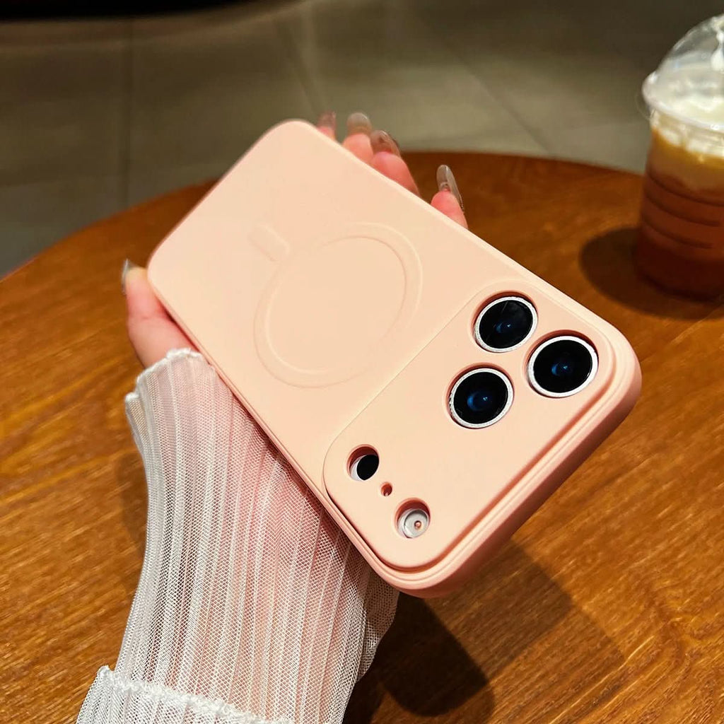 NovaGuard Soft Silicone Case for iPhone 17 — Embedded Magnets, Textured Secure Grip