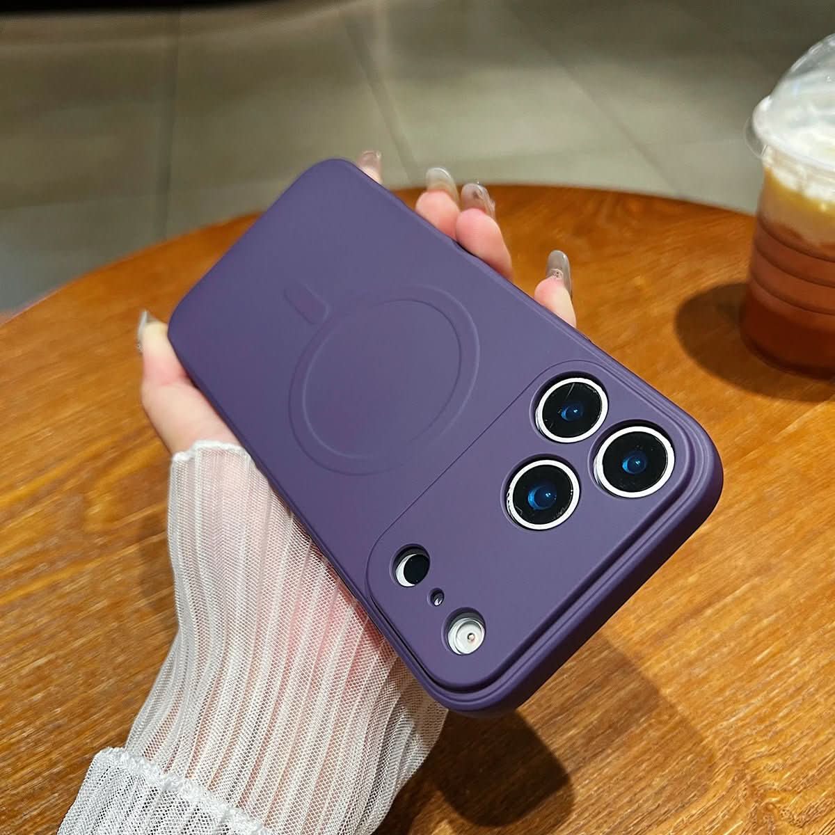 NovaGuard Soft Silicone Case for iPhone 17 — Embedded Magnets, Textured Secure Grip