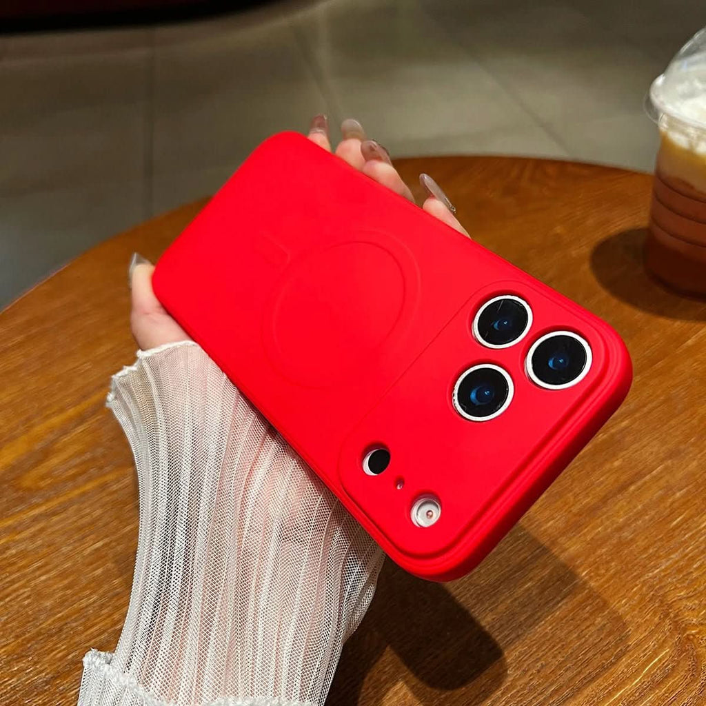 NovaGuard Soft Silicone Case for iPhone 17 — Embedded Magnets, Textured Secure Grip
