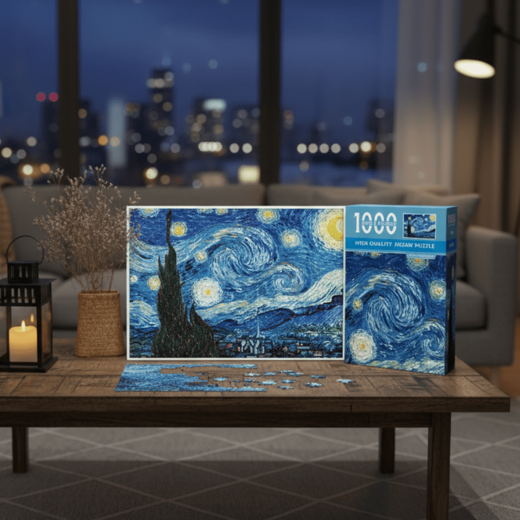 LumaCraft Van Gogh 1000-Piece Compact Puzzle — Vibrant Color Print