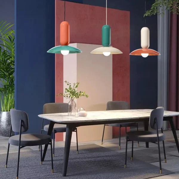 Macaron Frisbee Pendant Light By Liora E27 For Kitchen
