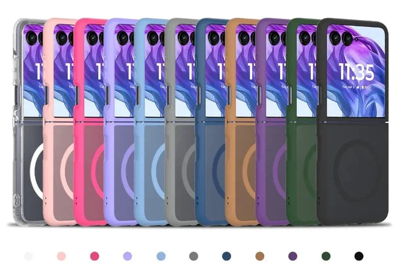Magnetické matné pouzdro pro telefony Motorola Razr Flip — odolné proti otiskům prstů