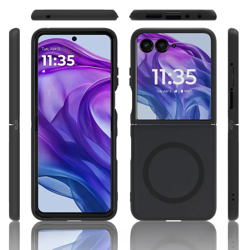 Magnetické matné pouzdro pro telefony Motorola Razr Flip — odolné proti otiskům prstů