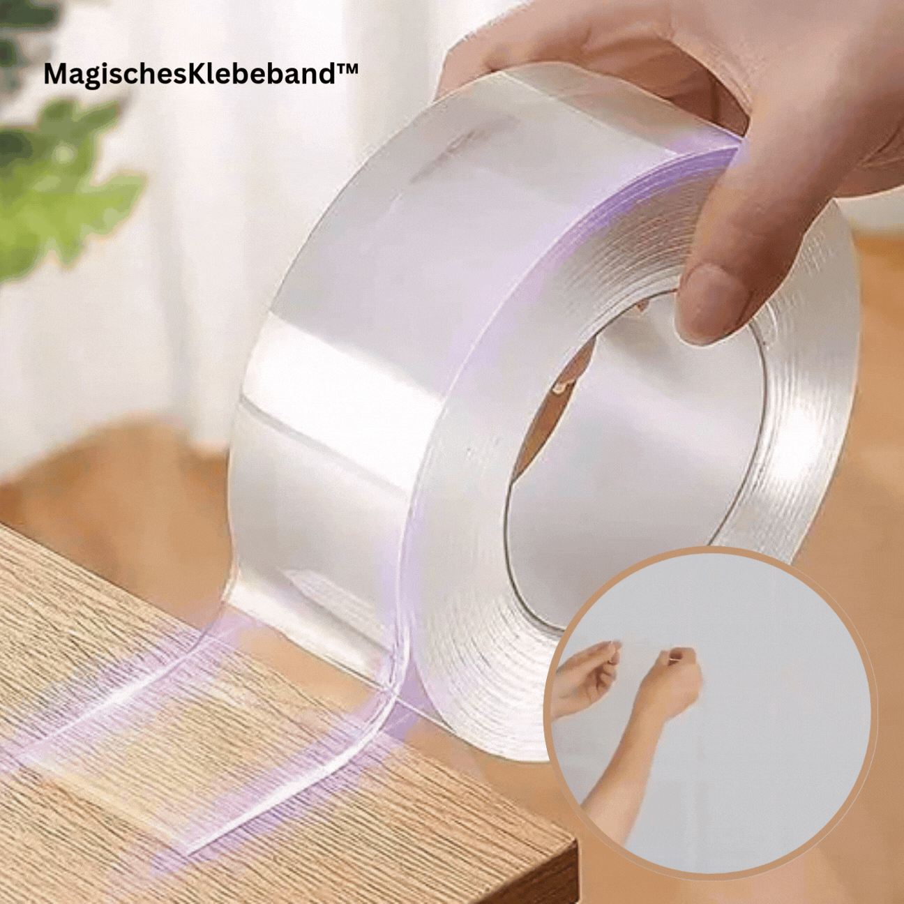 Nastro adesivo trasparente biadesivo per montaggio – Strisce adesive resistenti per pareti, vetro e altro – Rimovibili e riutilizzabili – Rotolo da 1.2 in × 118 in | Thomler